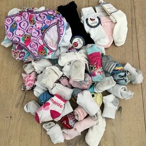 Toddler girl socks and underwear size 4T+